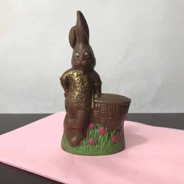 Conejo Canasta Pequeño de Chocolate