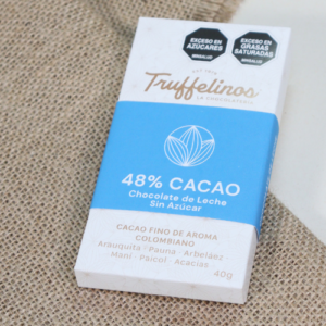 Chocolate 48% Sin Azúcar con leche 40 Gr.