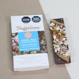 Chocolate Arbeláez 70% Naranja y Almendra