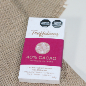 Chocolate 40% Cacao con Leche – 40 Gr