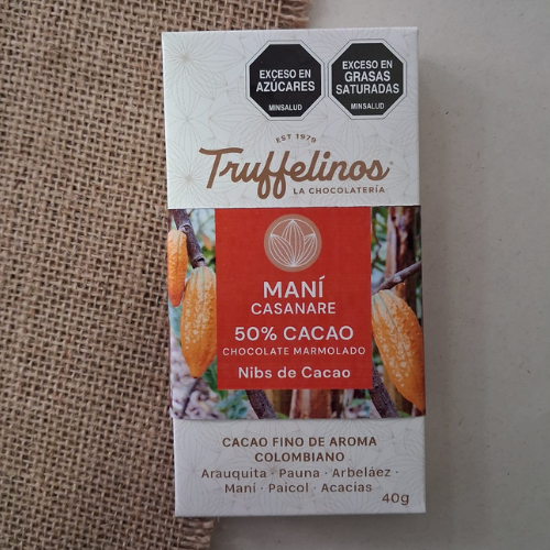 Chocolate Maármol Maní – Nibs de Cacao - Bean to Bar - Truffelinos - 1
