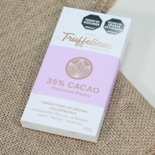 Chocolate blanco colombia 40 gr. - Bean to Bar - Truffelinos