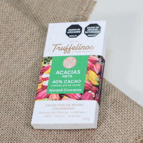 Chocolate de Leche Acacias 40% Ajonjolí - Bean to Bar - Truffelinos - 1