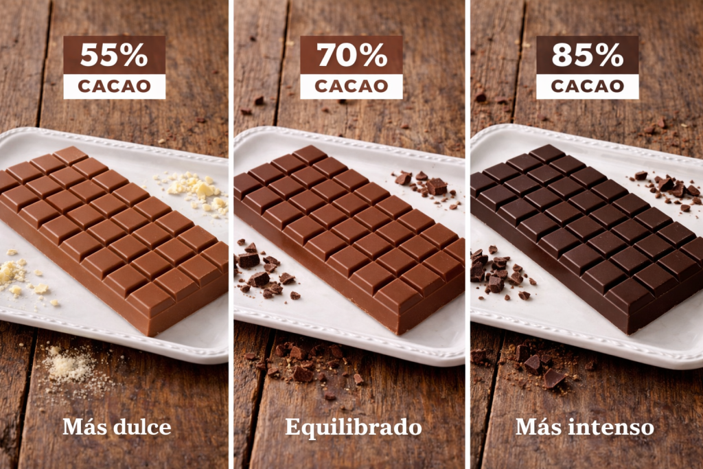 Truffelinos - Chocolates artesanels - Porecentajes